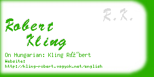 robert kling business card